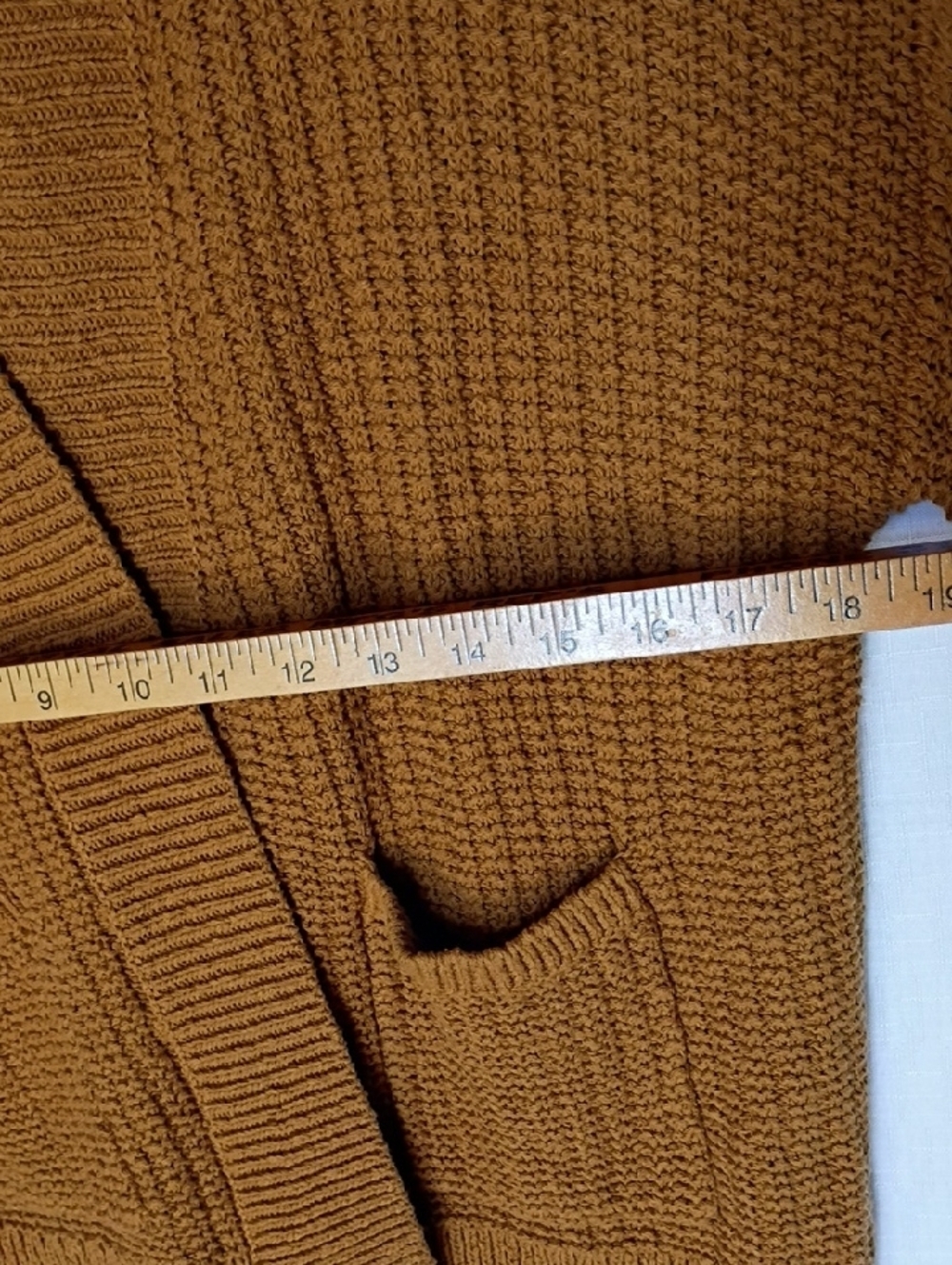 Madewell Women's  Bobble Sleeve Sycamore Cardigan Egyptian Gold Size M - Picture 7 of 10
